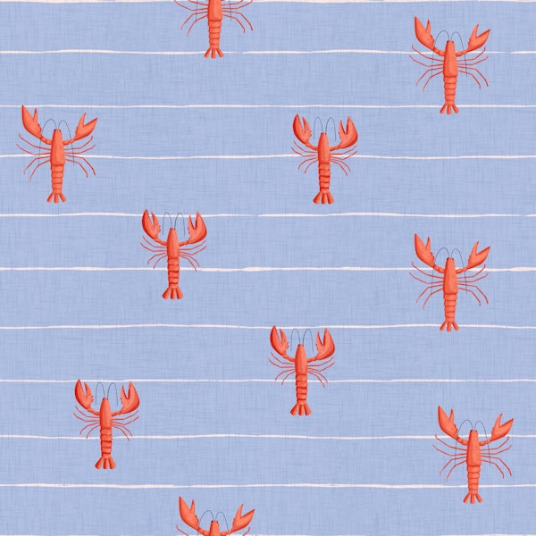 Red Lobster Nautical Stripes