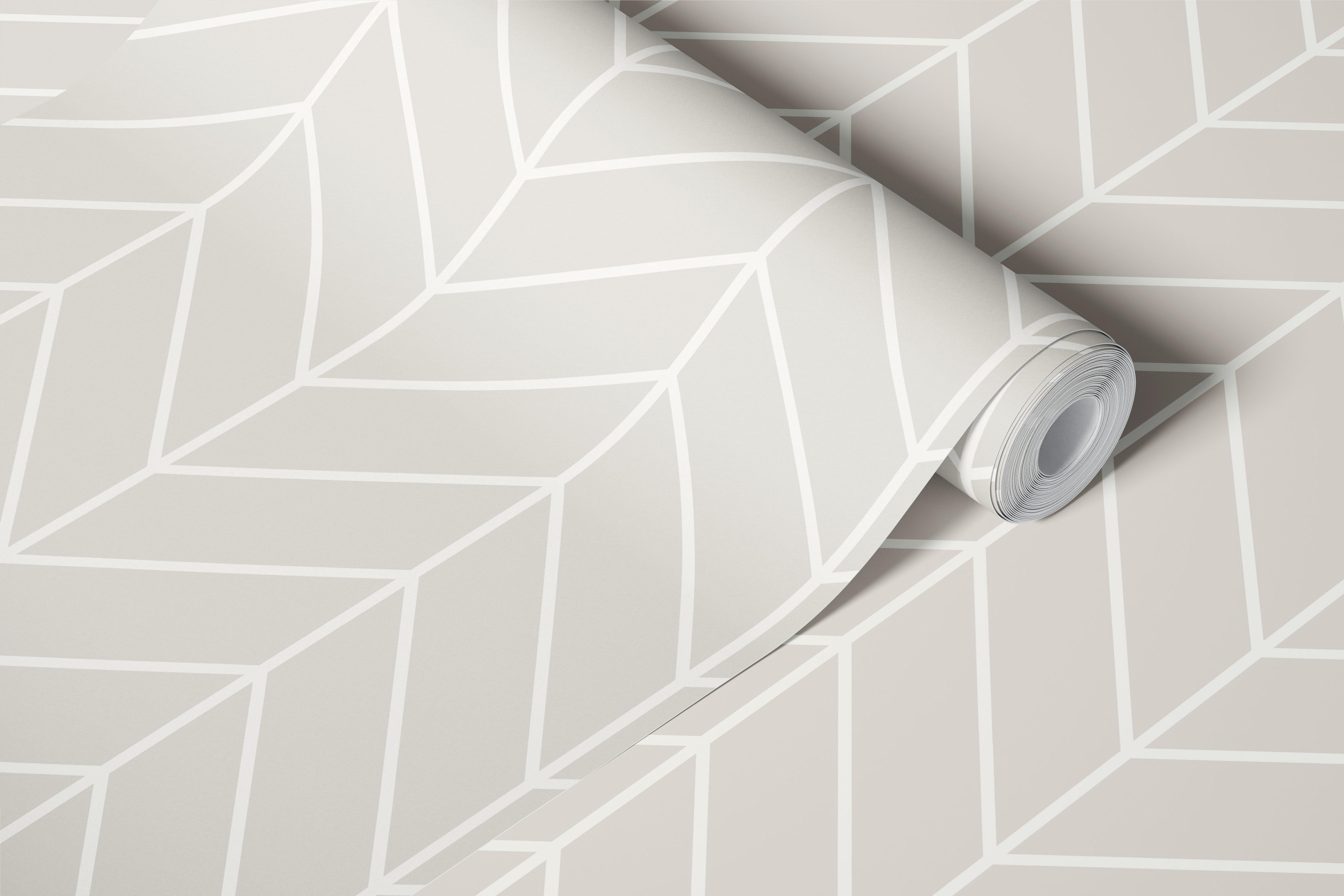Chevron Pattern - Warm Minimalist wallpaper in a room
