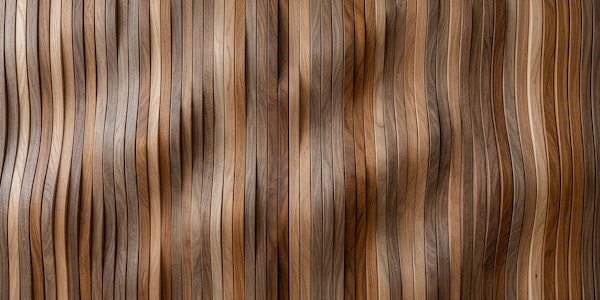 Wavy Walnut Wood Panels