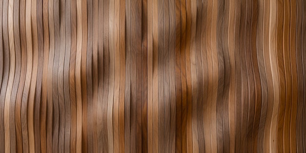 Wavy Walnut Wood Panels