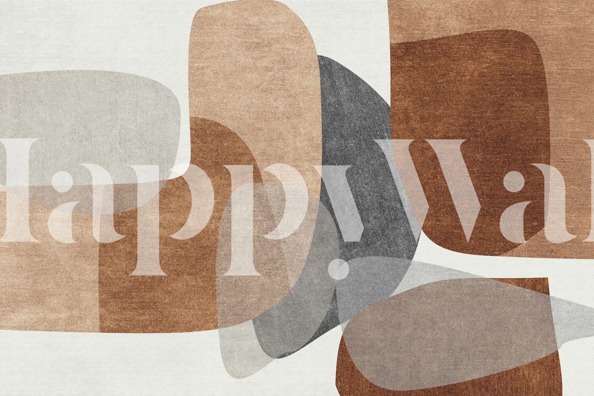 Earthy tone abstract wallpaper in a room