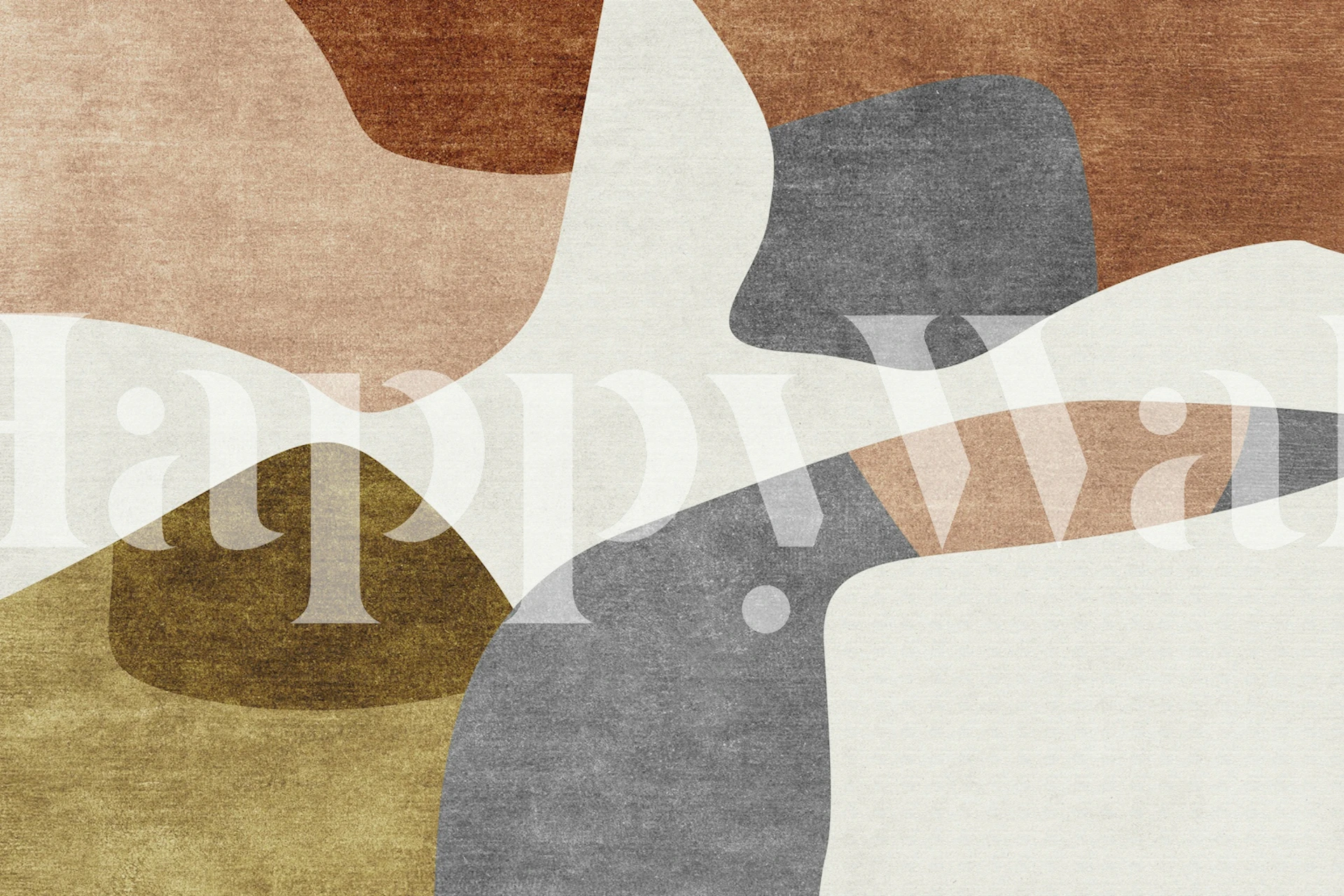Elegant contemporary art print-behang in een kamer