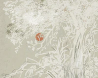Minimal Bamboo Leaves Beige tapeta