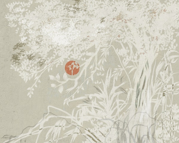 Minimal Bamboo Leaves Beige