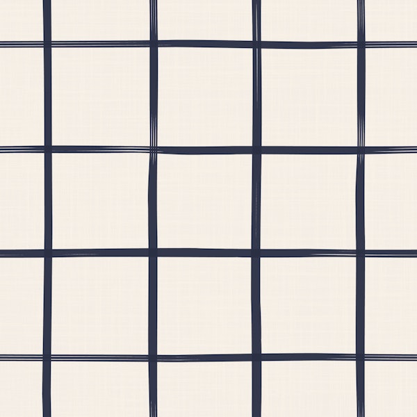 Coastal Navy Blue Medium Check Grid