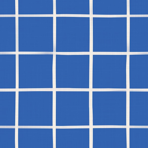 Graphic Cobalt Blue White Large Check Grid