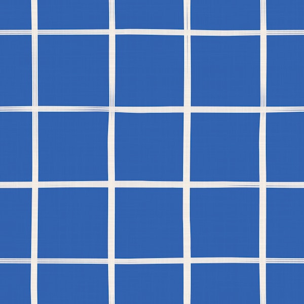 Minimalist Cobalt Blue Medium Plaid Check