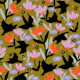 Black Bird Silhouettes on Olive
