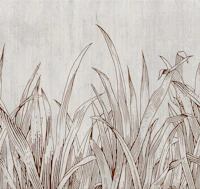 lying in the grass brown tapeta