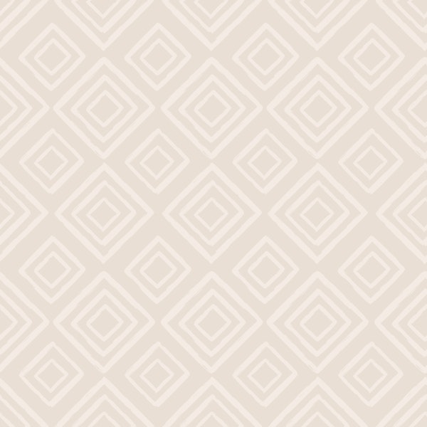 Soft Beige Ikat Diamonds Pattern L