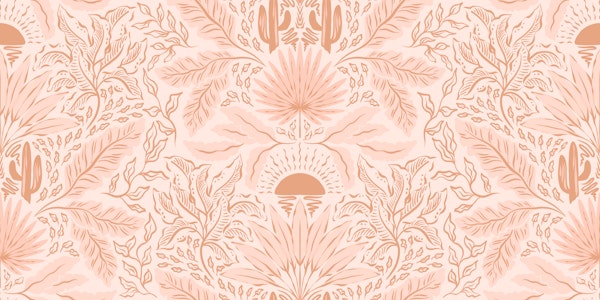 Desert Palm Sunrise Soft Pink