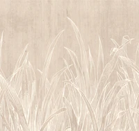 lying in the grass beige carta da parati