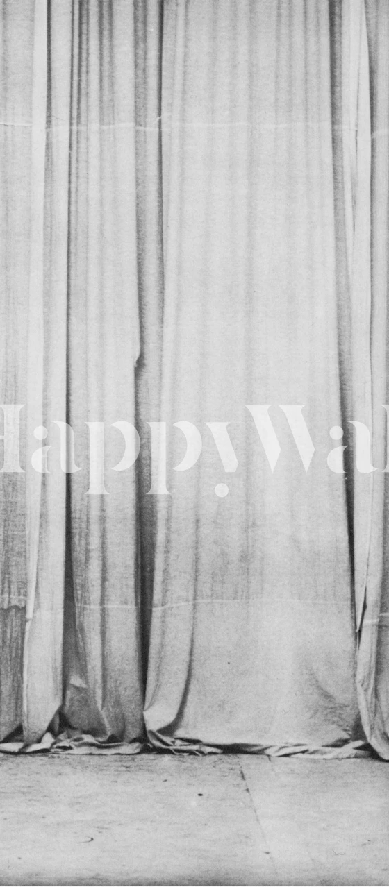 Black and white curtain pattern wallpaper