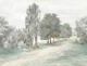 Tranquil Path Watercolor Landscape - muted
