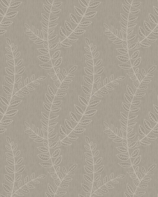 Soft Beige Leaf Outline