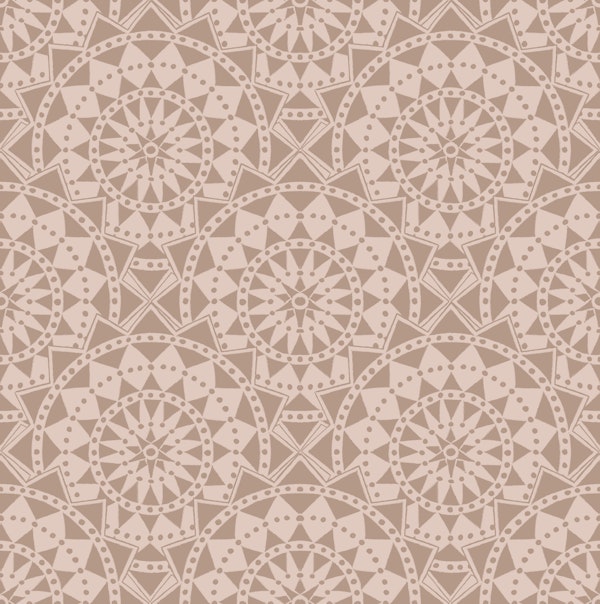 Moroccan Inspired Taupe Medallion