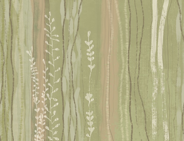 Nordic Forest Stripes Green Beige