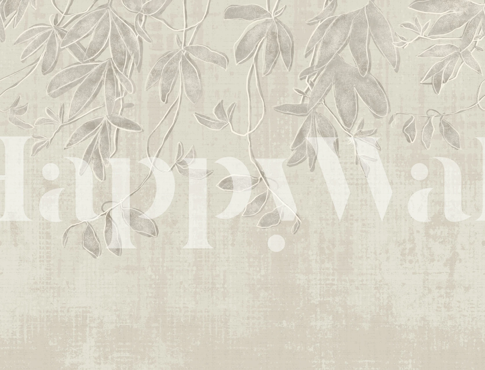 Hanging Garden in Cream Beige wallpaper displayed in a room