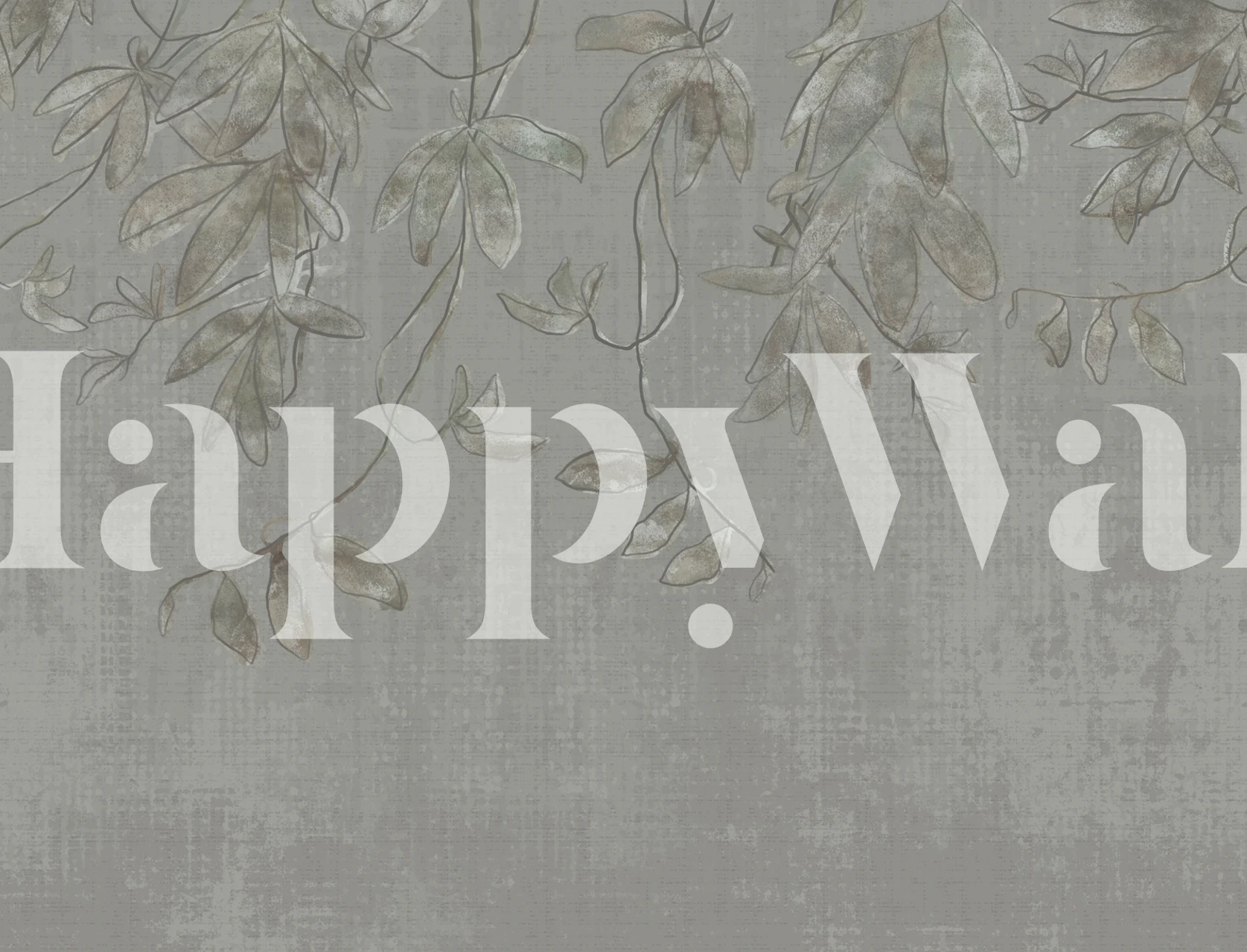 Hanging Garden in Mushroom Grey wallpaper in room
