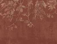 Hanging Garden in Terracotta Brown tapetit