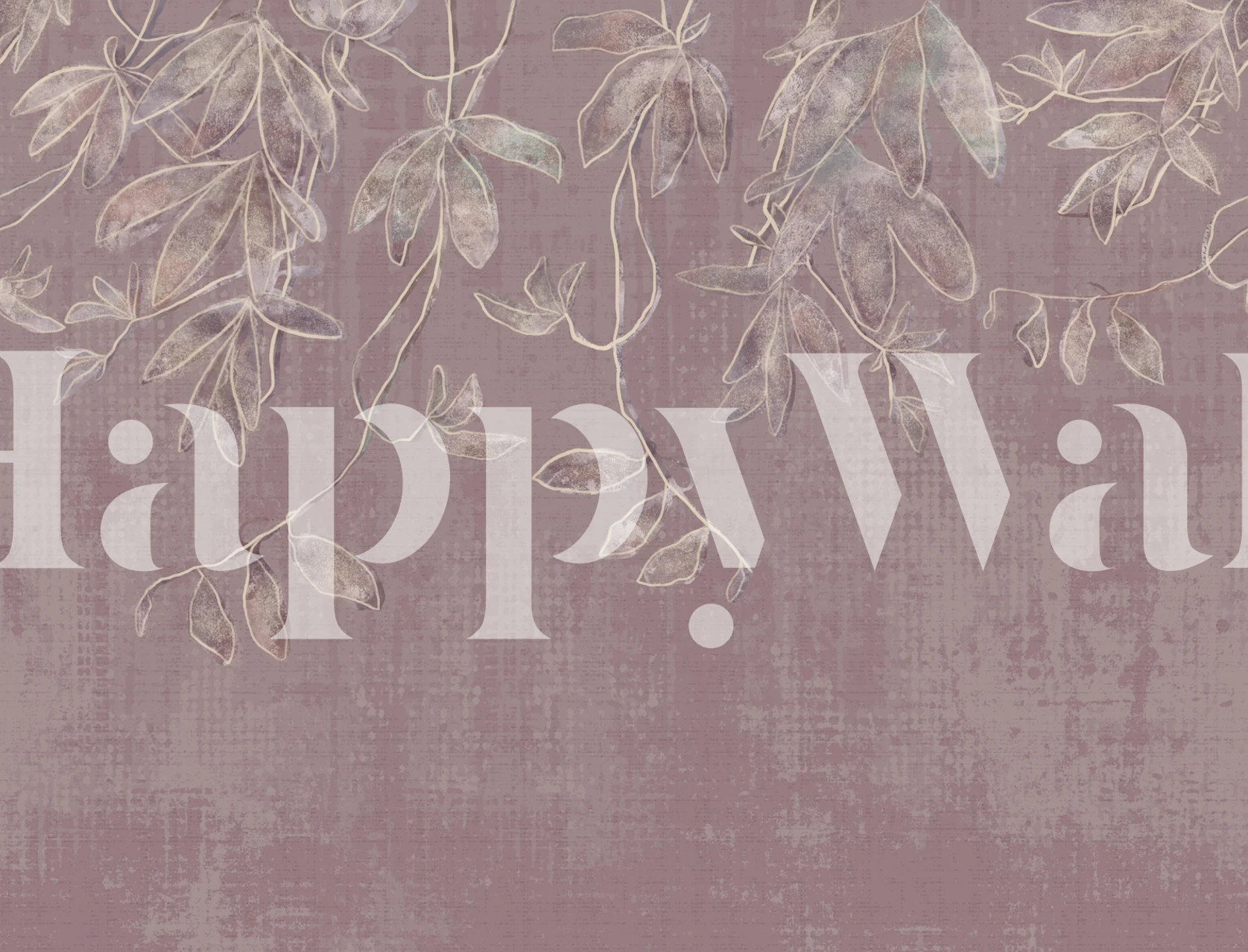 Hanging Garden in Dusty Pink wallpaper in a room