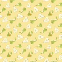 Playful Pear Fruit yellow wallpaper