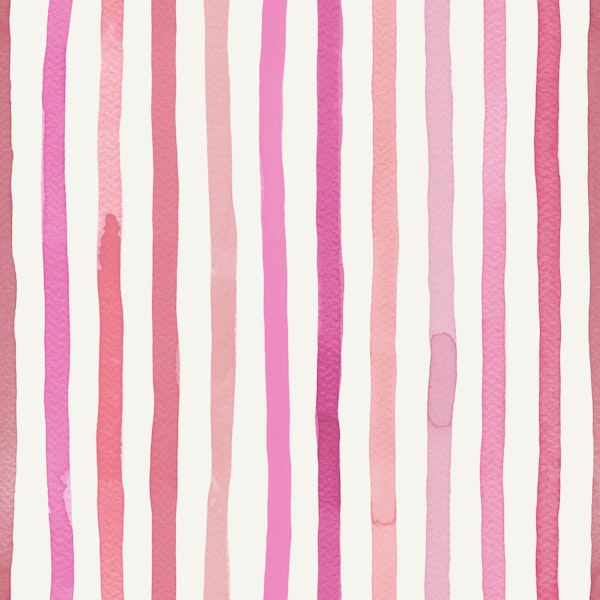 Watercolor Candy Stripes Pink