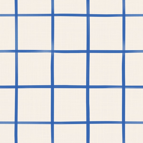 Nautical Cobalt Blue Small Plaid Check