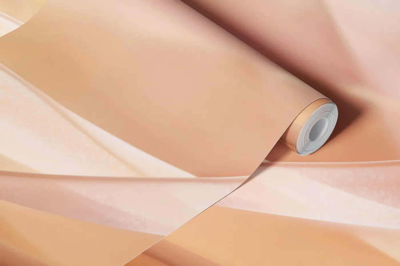 Peach Satin Flow wallpaper roll