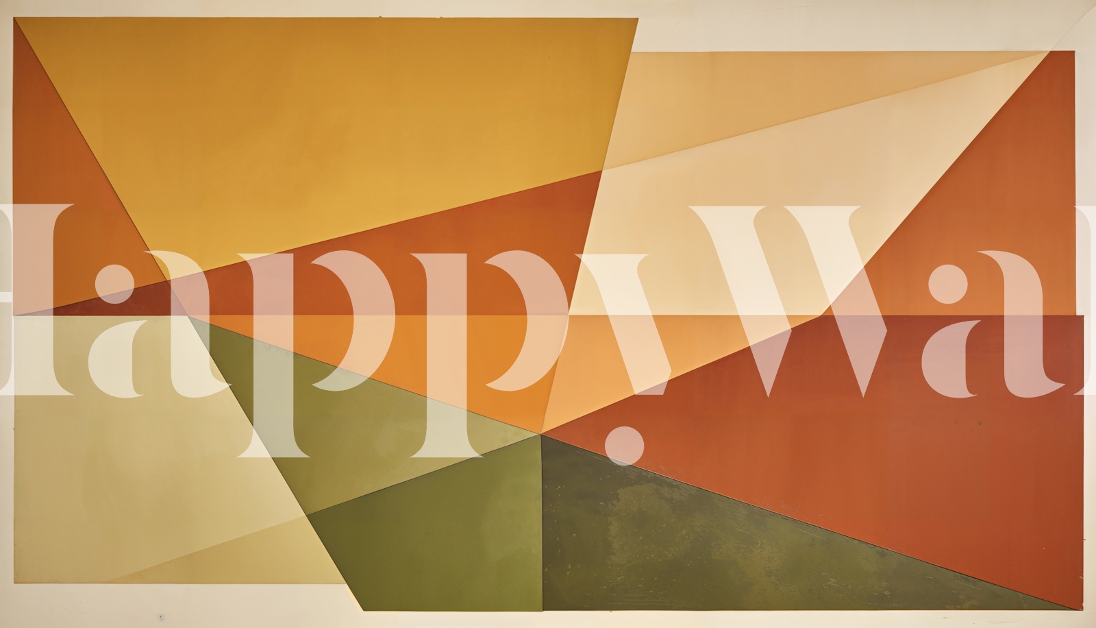 Retro Modern Angular Shapes Wallpaper