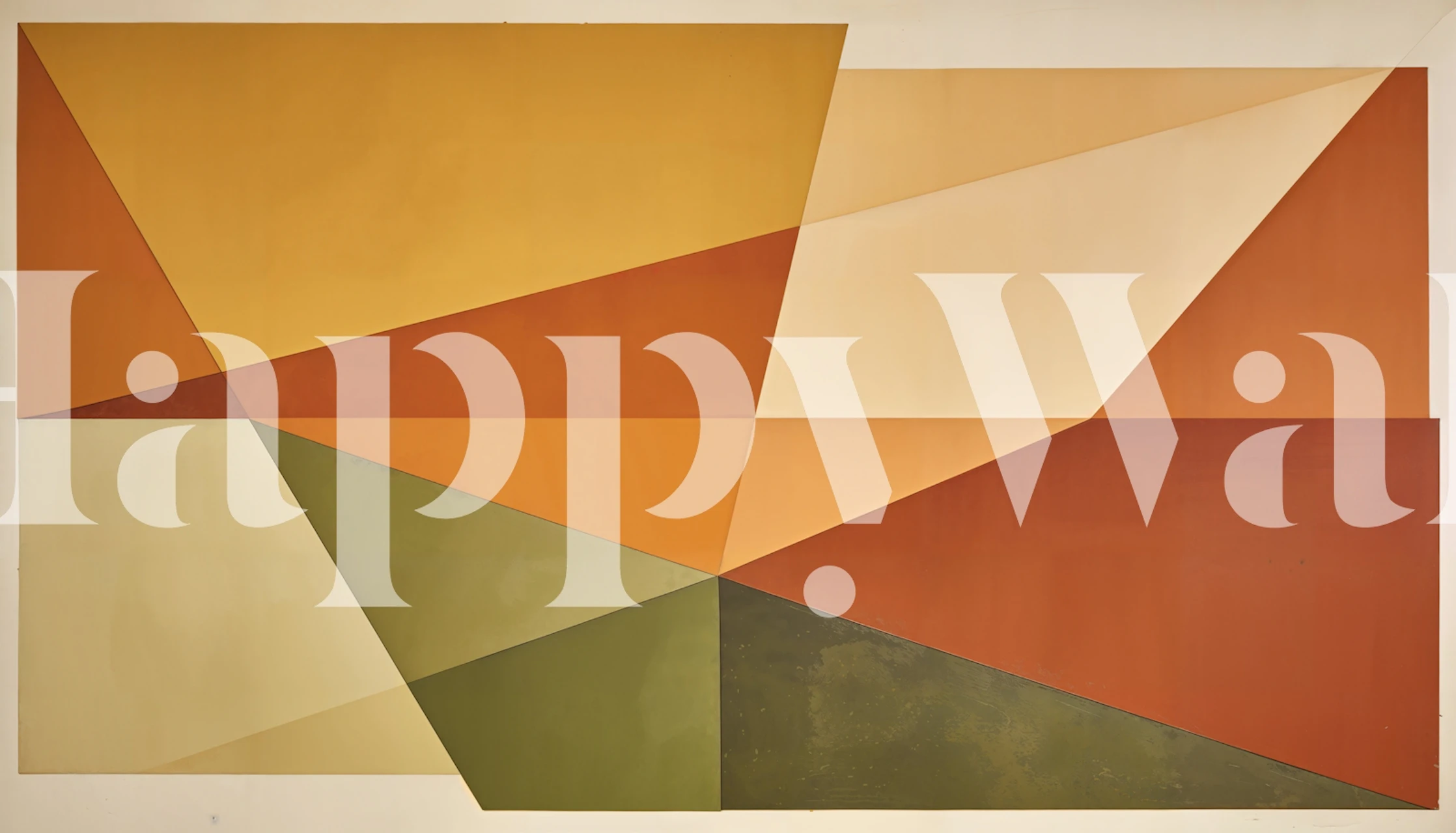 Retro Modern Angular Shapes tapetdesign