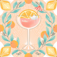 Orange Cocktails summer blush tapete