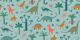 Prehistoric Dinosaur Jungle - sky blue Medium