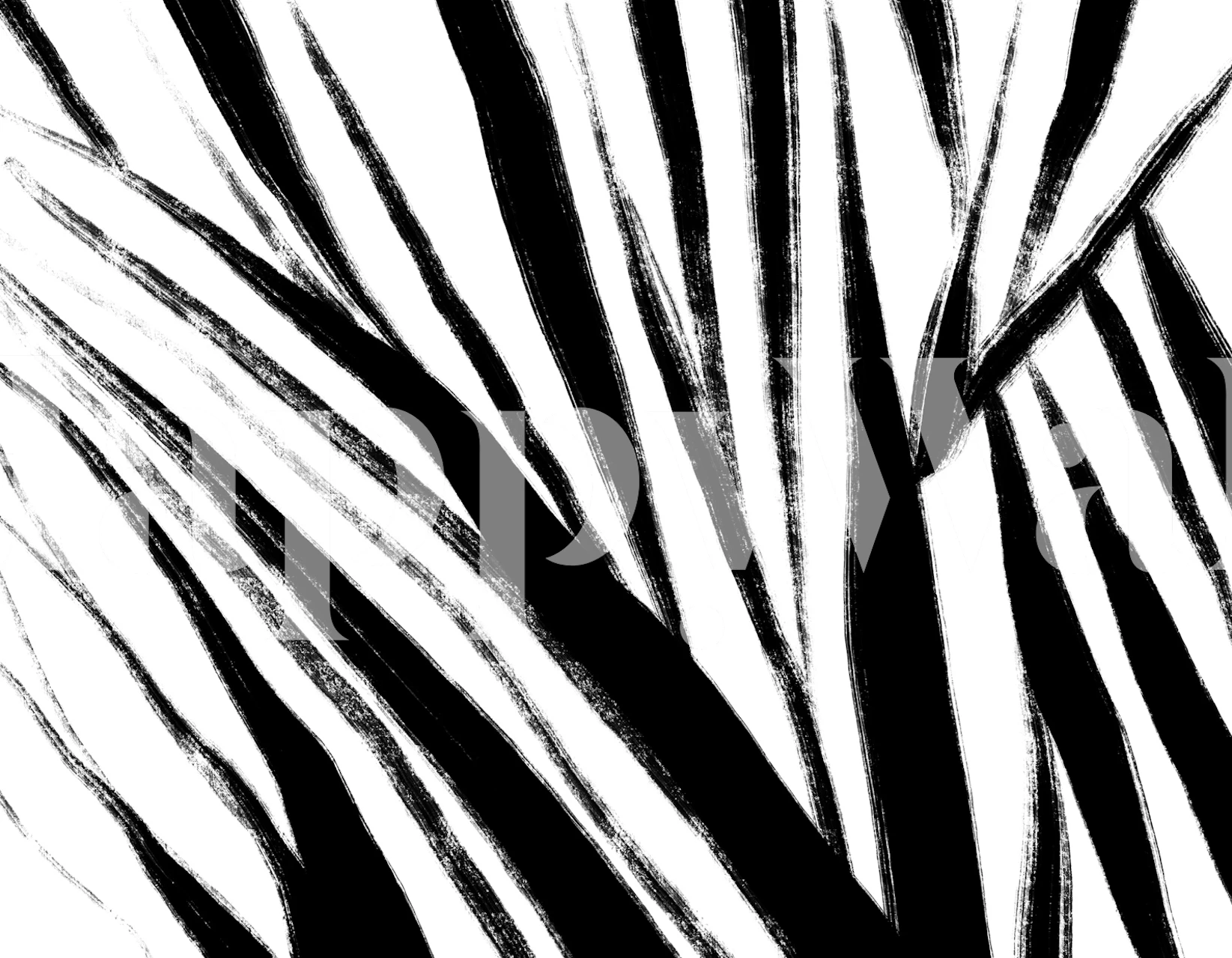 Modern Jungle Leaves -tapetti huoneessa