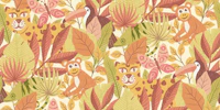 Jumbo Playful Jungle Animals Muted Tones behang