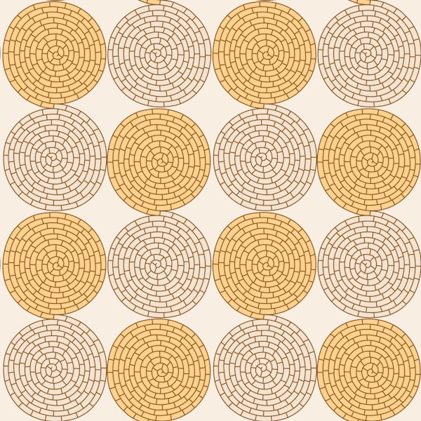 Desert woven circles Sand Yellow