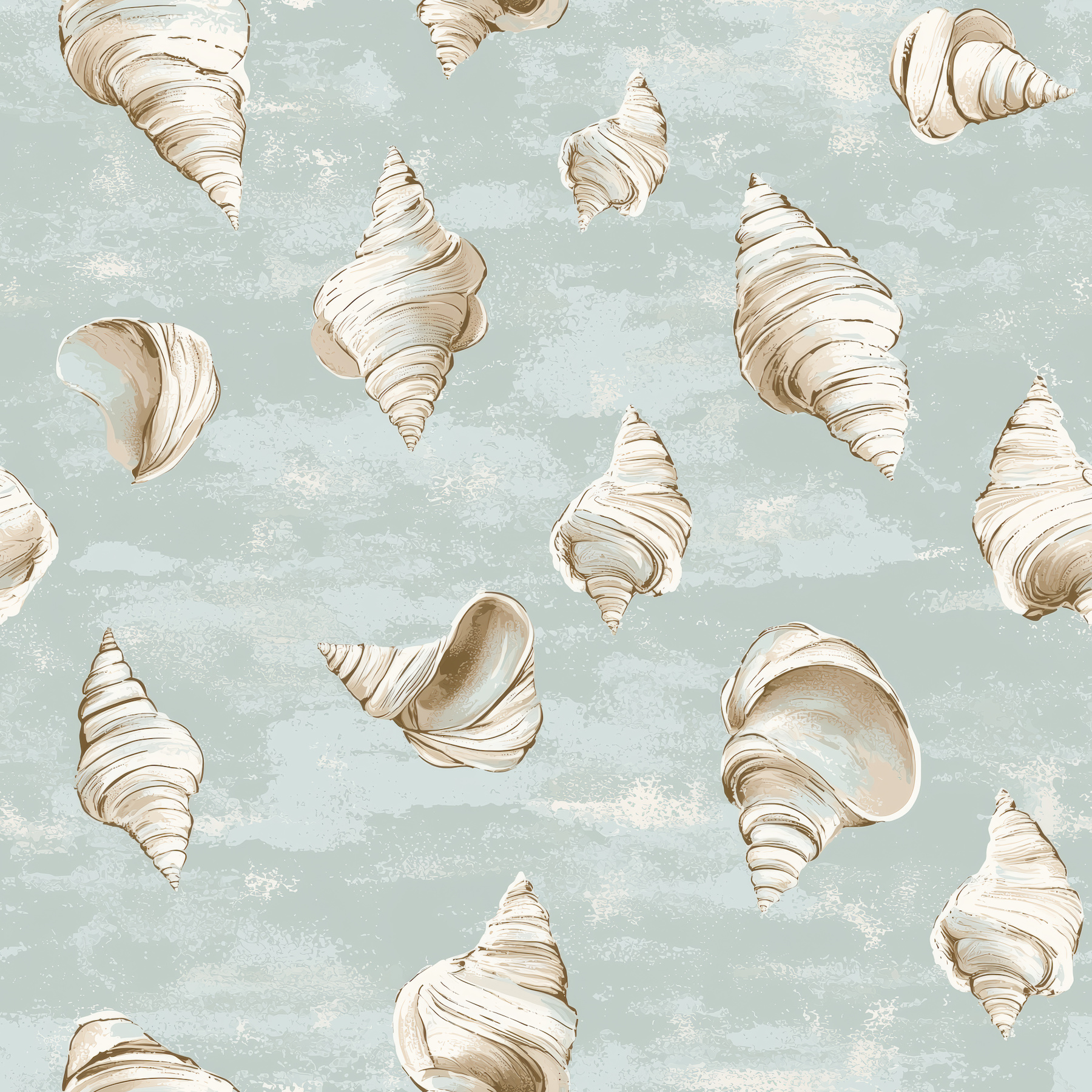 Seaside Shells Vintage Wallpaper - Happywall.com