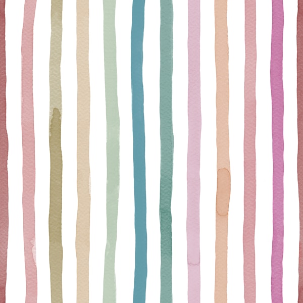 Watercolor Candy Stripes Pastel