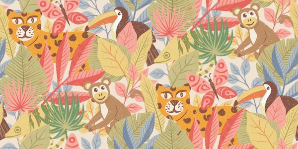 Colorful Tropical Jungle Animals