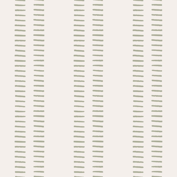 Minimal Stripe Dashes Sage Beige