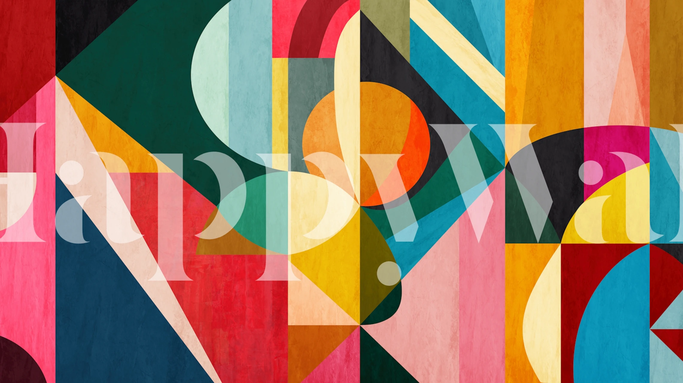 Bold Abstract Geometric Shapes tapet