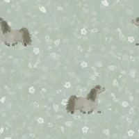 Whimsical Ponies and Wildflowers tapetas