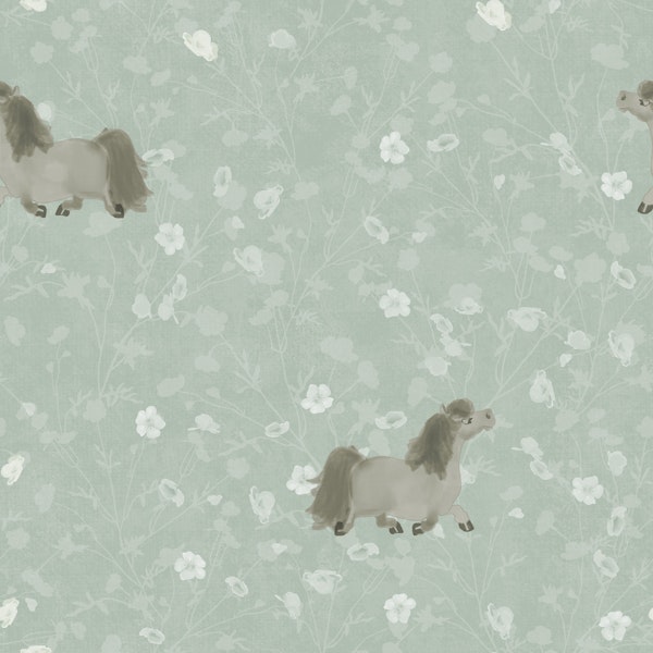 Whimsical Ponies and Wildflowers