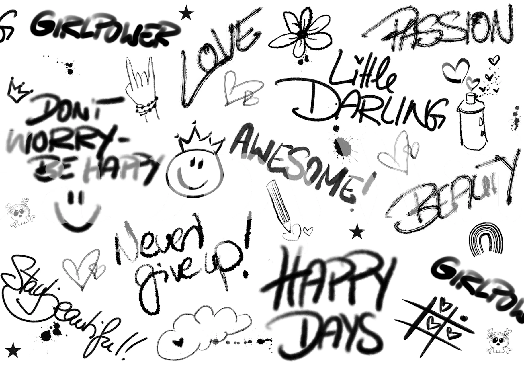 Happy Days Street Sketch tapet i et rum