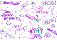 Teen Girl Power Graffiti tapet