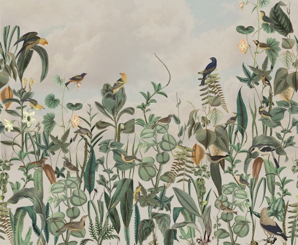Birds in Lush Greenery