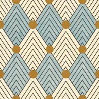 Art Deco Diamond Chevron carta da parati