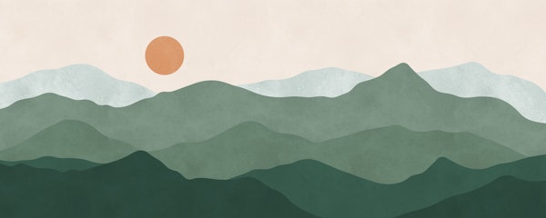 Minimalist Mountain Sunrise
