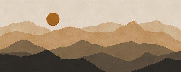 Minimal Desert Sun Mountains