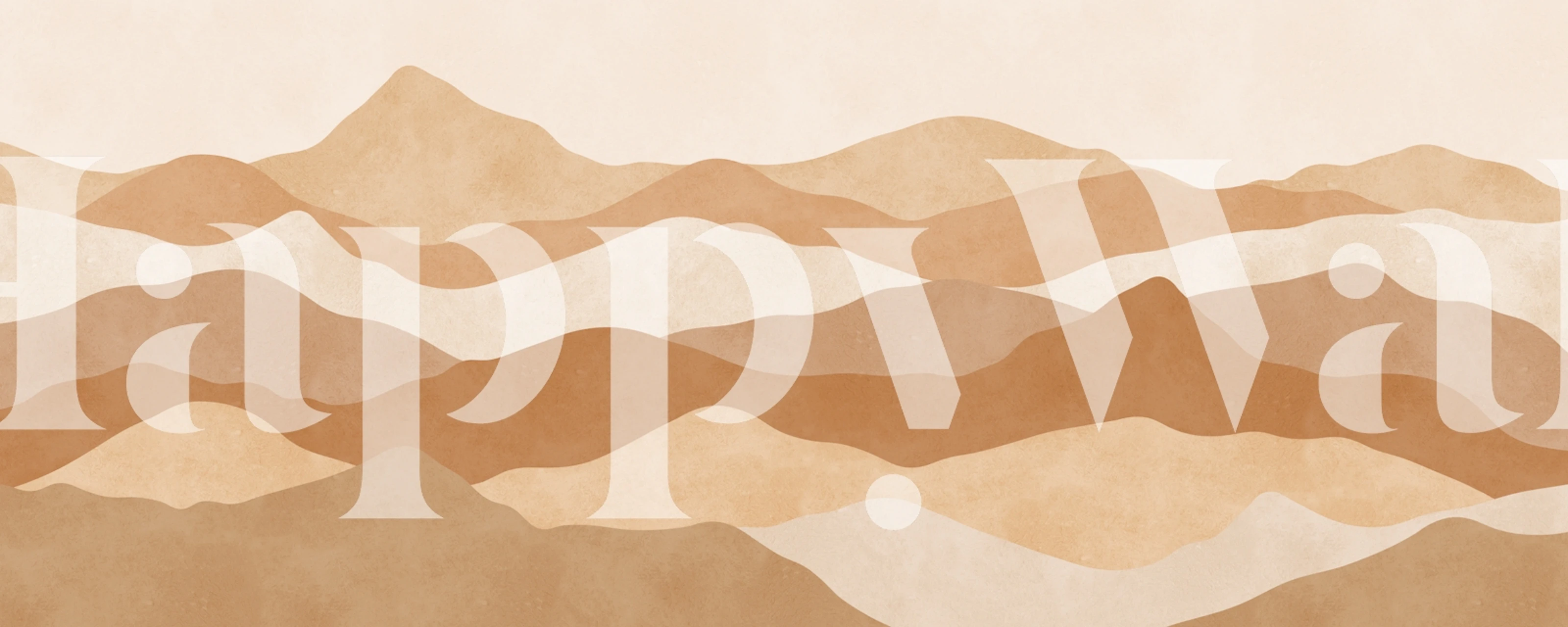 Desert Dunes Watercolor wallpaper in a room